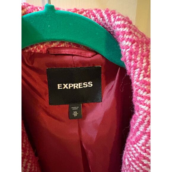 Express wool pink Coat size xsmall - Picture 2 of 3
